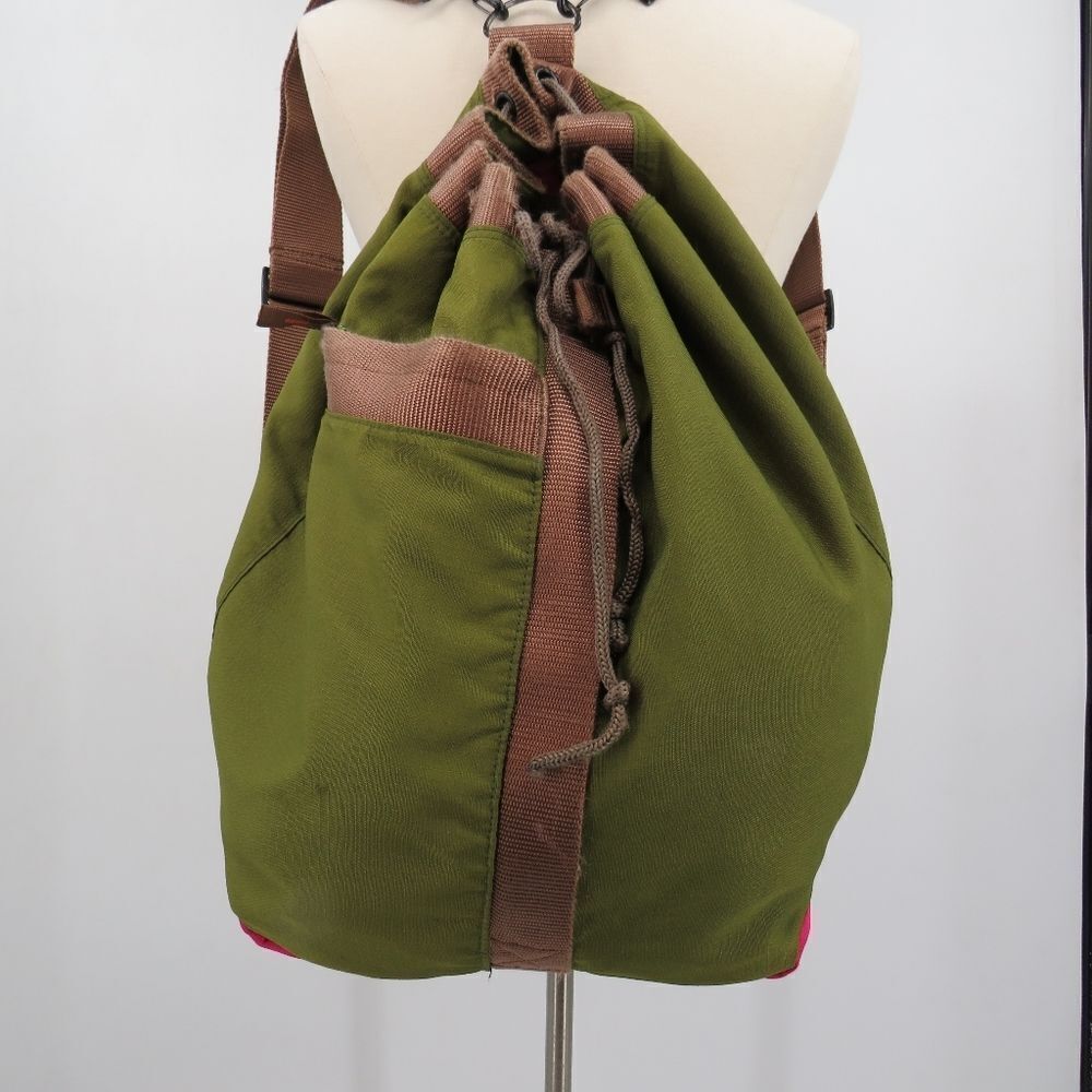 Parcel Unisex Mens Womens Large Hunter Green Convertible Duffel Backpack - Picture 2 of 16